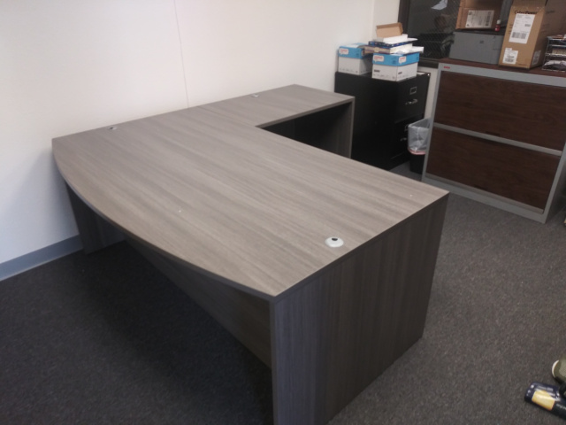 72 X78 Bow Front L Desk No Drawers Save 50 By Switching Color