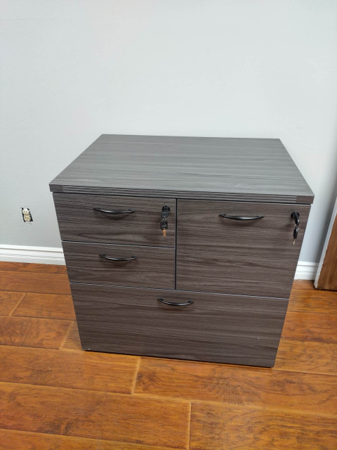 31"L 4 Drawer Combo File Unit