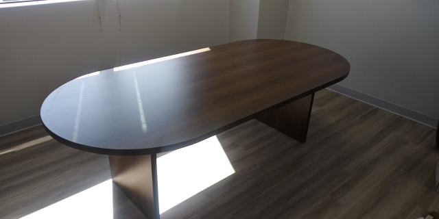 95"Lx42"W Oval Racetrack Conference Table