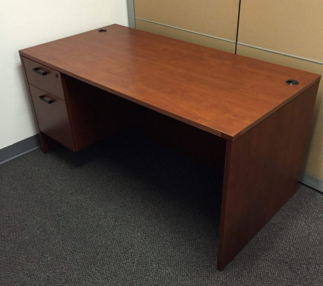 60"x30" Straight Desk & Hanging File Unit