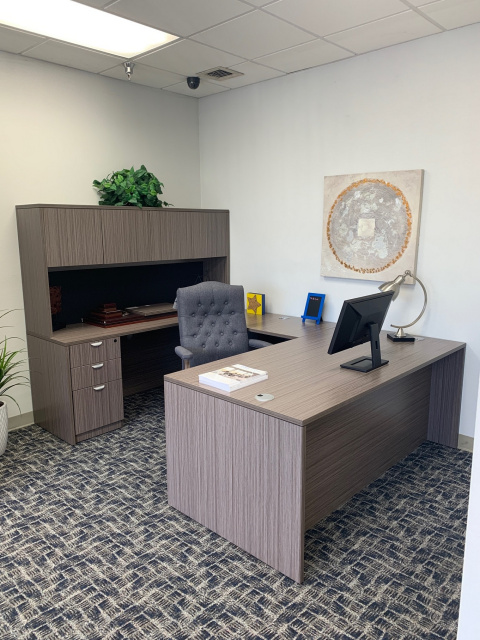 66"x96" U Shape Desk With 2 Drawer File Unit