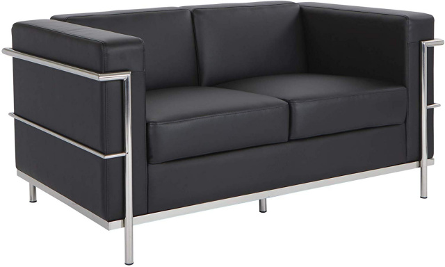 Black & Chrome Love Seat