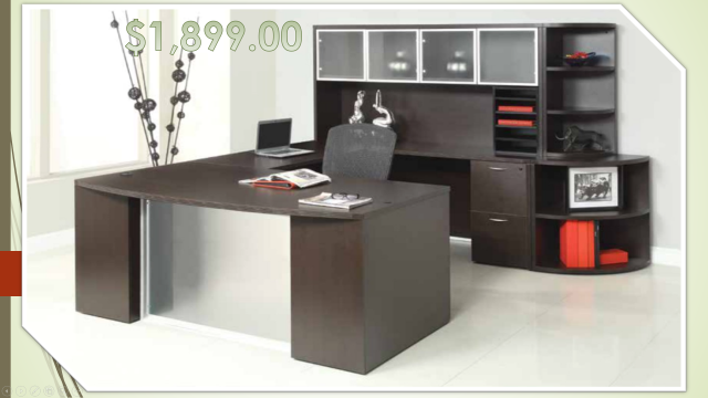 DISCOUNTED!!  Step Front U Shape Desk (customize it pay only for what you need eliminate rest)