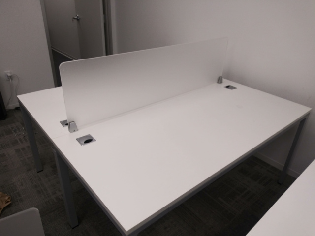 2x 60"x24" Simple System Straight Desk (privacy glass sold separate)