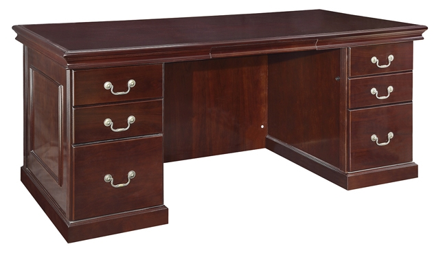 66"x30" High End Townsend Series Desk With Double Pedestal Unit