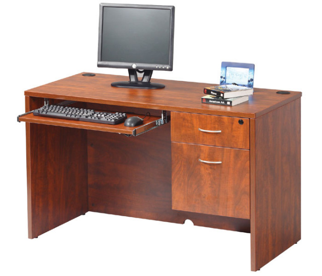 48"x30" Straight Desk & Hanging File Unit & Keyboard Tray