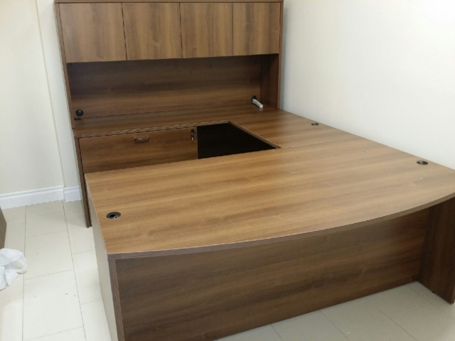 72"x108" Bow Front Desk With 2 Drawer Lateral File (optional Keyboard Tray Option Available)