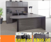 72"x102" Curved Bullet U Desk With File Unit (5 Colors)