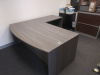 72"x78" Bow Front L Desk (no drawers) (Save $50 By Switching Color)