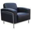 Black CaressoftPlus? Lounge Chair W/Chrome Frame
