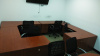 12'x8.5' Bullpen Curved Corners Pod Of 4 L Workstations With Hanging Files