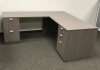 66"x66" L Desk With 2 & 3 Drawer File Unit