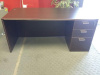 66"x30" Straight Desk With 3 Drawer File Unit
