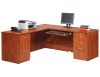 66"x66" L Shape Desk With 2 Drawer File Units & Keyboard Tray