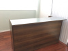72"Lx42"Hx30"D Reception Desk Front Only With Glass (no drawers))