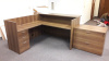 72"x30" Reception Desk Shell With Rectangular Transaction Top With 3 Drawer File Unit & Side Lateral