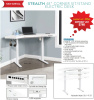  48?W x  26.5D” Height Adjustable Desk, (DW Grey & Mocha