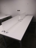 4x  60"x24" Simple System Straight Desks (privacy glass sold separate)