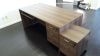 60"x30" Straight Desk With Hanging 2 Drawer File, Keyboard Tray & Side Mobile 2 Drawer File