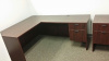 60"x66" L Desk Straight Front With Hanging 2 Drawer File Unit