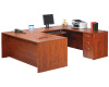 66"x95" U Shape Desk With 3 Drawer File Unit & Keyboard Tray