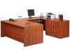 72"x90" U Shape Desk With Lateral File & Keyboard Tray