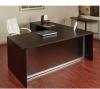 72"x72" L Shape Desk With Glass Modesty Panel & Hanging File Unit